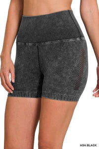 Washed Seamless High Waisted  Shorts