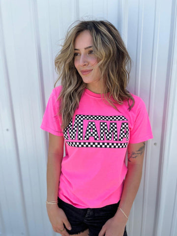 Hot Pink Checkered Mama