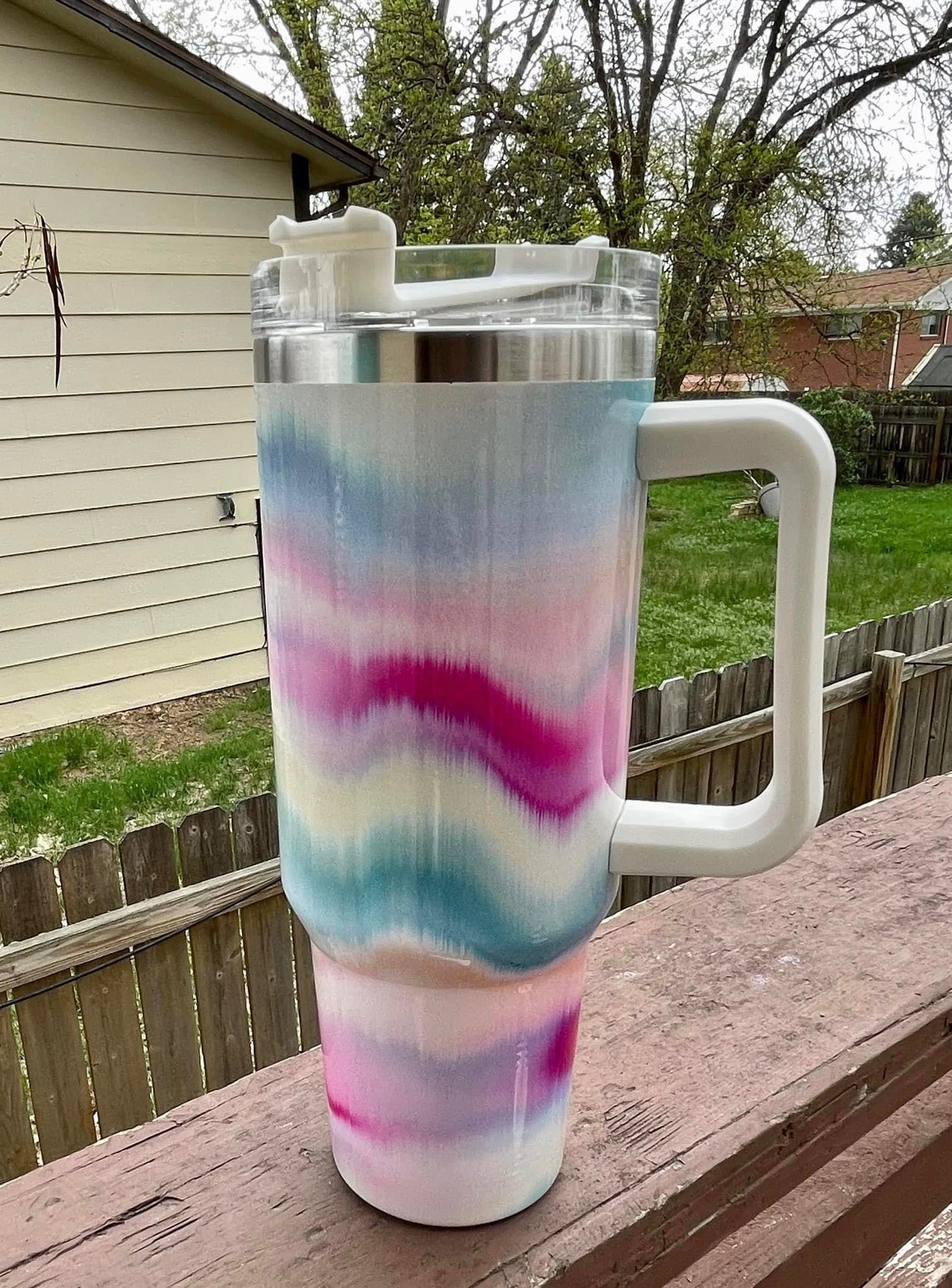 Tie Dye Wave 40oz Tumbler