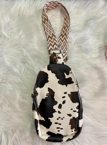 Natural Leopard Sling Bag