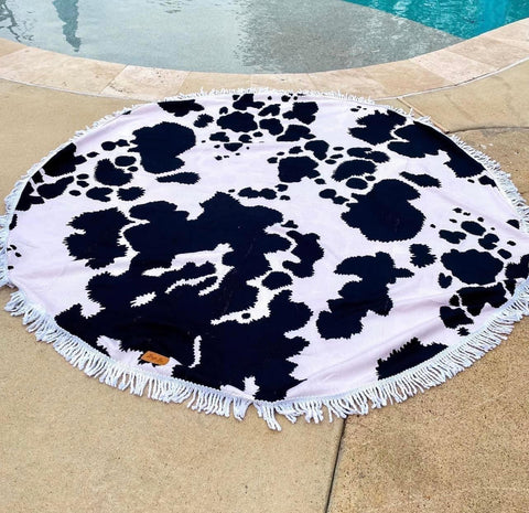 Cow Print Beach Towel