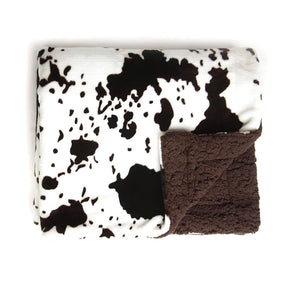 Tadpoles Cow Print Baby Blanket