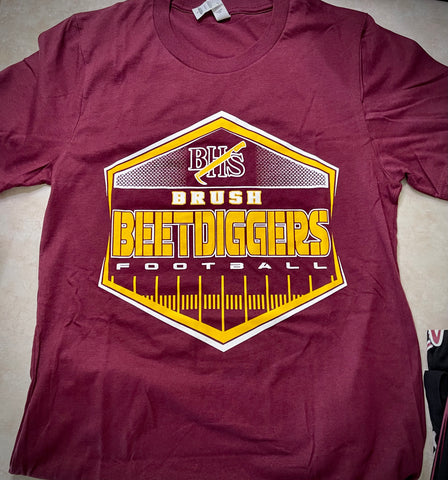 Beetdiggers Football on Maroon