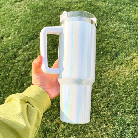 Shimmer White 40oz Tumbler