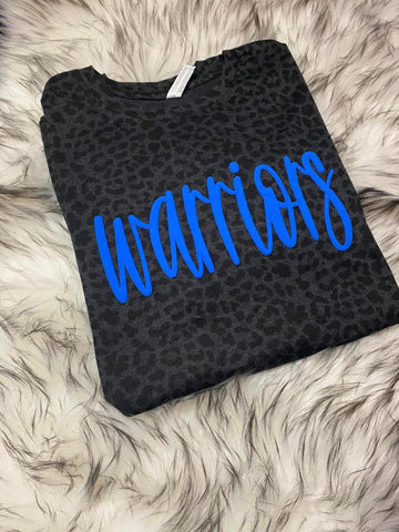 Warriors Leopard with Blue Puff Ink