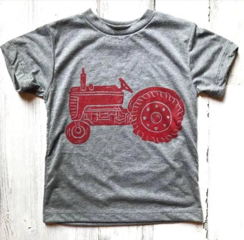 Stamped Red Tractor Tee