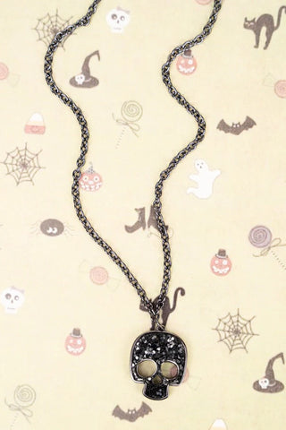 Sparkly Skull Necklace