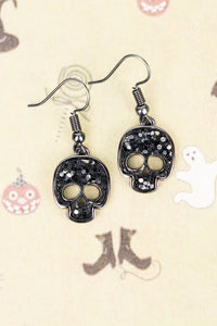 Sparkly Skull Earrings