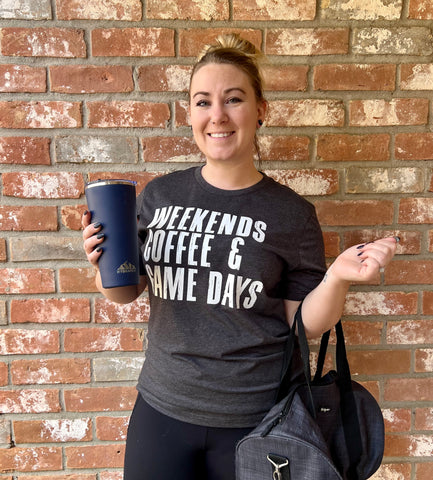 Weekends Coffee Gamedays tee