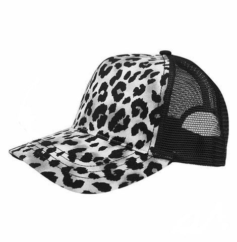 Silver Leopard Trucker Cap