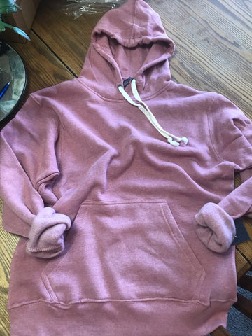 Dusty Rose Triblend Hoodies