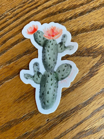 Floral Cactus sticker