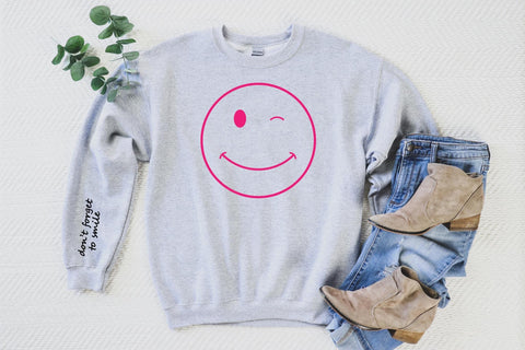 Dont Forget To Smile- with sleeve print